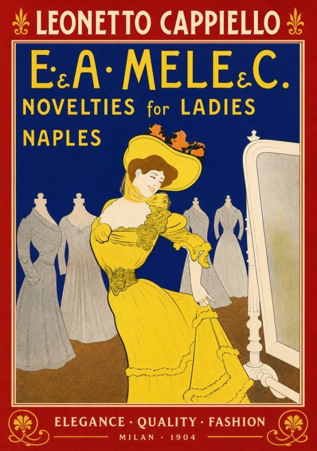 Leonetto Cappiello E.&a. Mele & C. Novelties for Ladies Naples No5 - Juliste