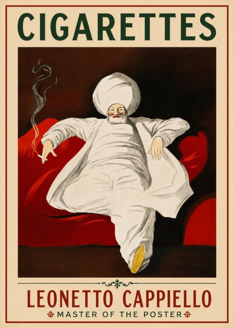 Leonetto Cappiello Cigarettes No4 - Juliste
