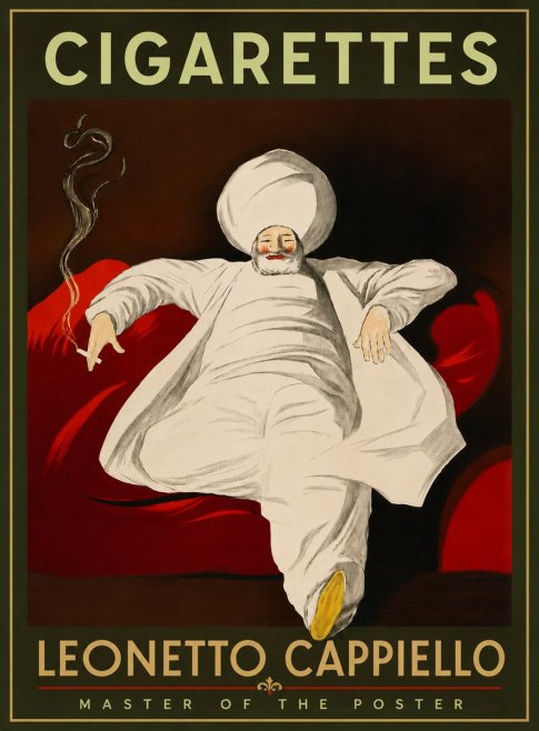 Leonetto Cappiello Cigarettes No5 - Juliste