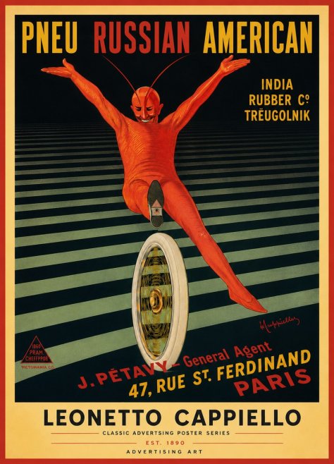 Leonetto Cappiello Pneu Russian American No5 - Juliste