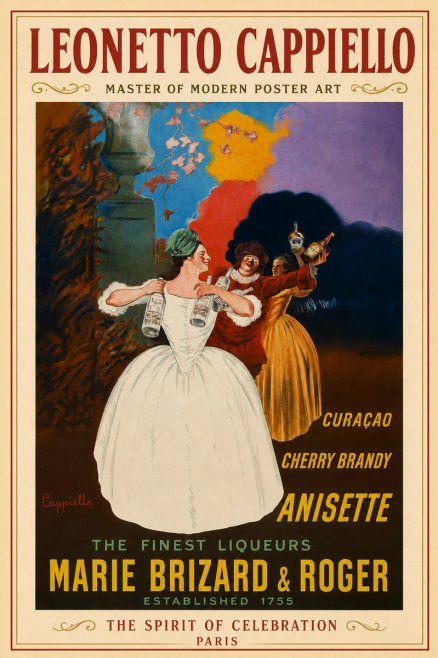 Leonetto Cappiello Marie Brizard & Roger - the Finest Liqueurs No5 - Juliste