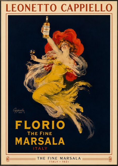 Leonetto Cappiello Florio the Fine Marsala No3 - Juliste