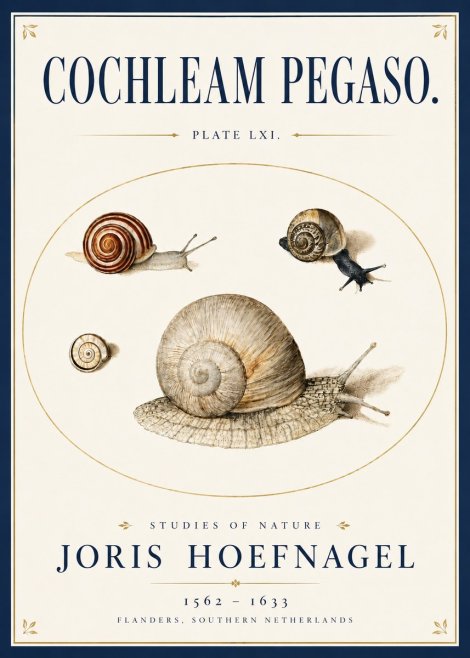 Joris Hoefnagel The Four Snails No6 - Juliste