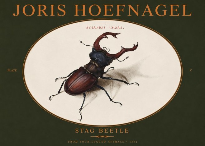 Joris Hoefnagel Stag Beetle No2 - Juliste