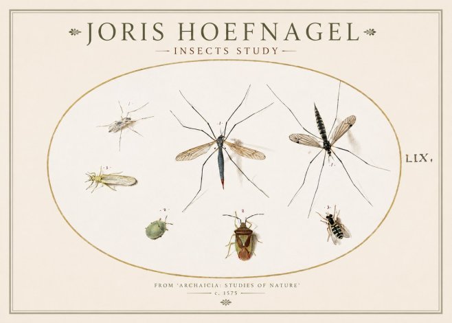 Joris Hoefnagel Insects Study I No1 - Juliste