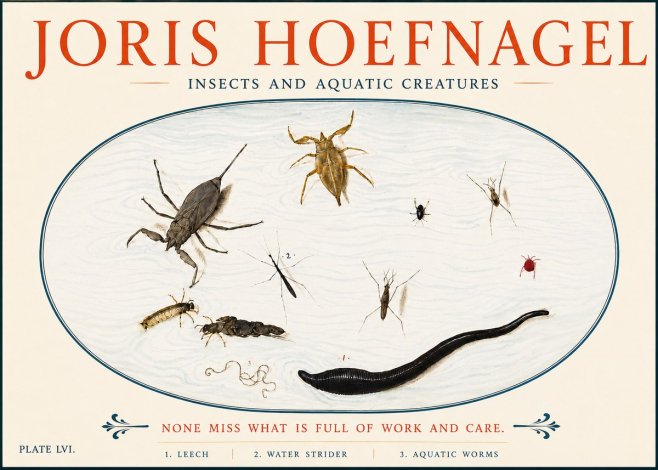 Joris Hoefnagel Insects and Aquatic Creatures No5 - Juliste