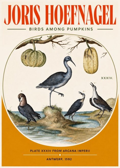 Joris Hoefnagel Birds and Fruits No4 - Juliste