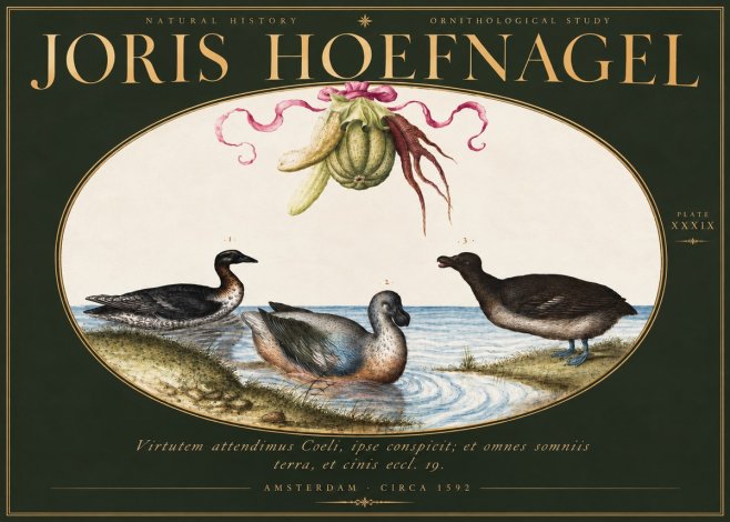 Joris Hoefnagel Ornithological Study No3 - Juliste