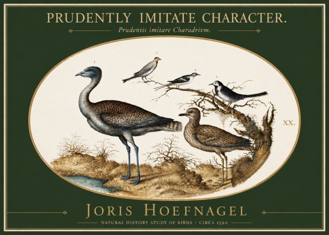 Joris Hoefnagel Prudently Imitate Character. No2 - Juliste