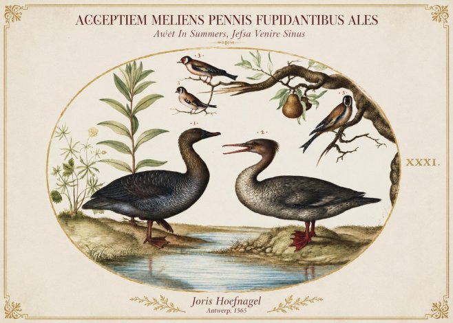 Joris Hoefnagel Acceptiem Meliens Pennis Fupidantibus Ales No1 - Juliste