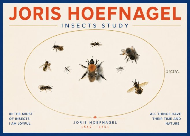 Joris Hoefnagel Insects Study II No4 - Juliste