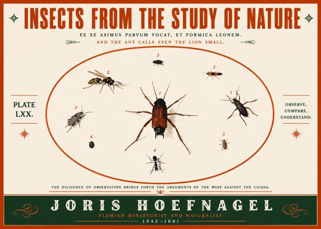 Joris Hoefnagel Insects from the Study of Nature No5 - Juliste