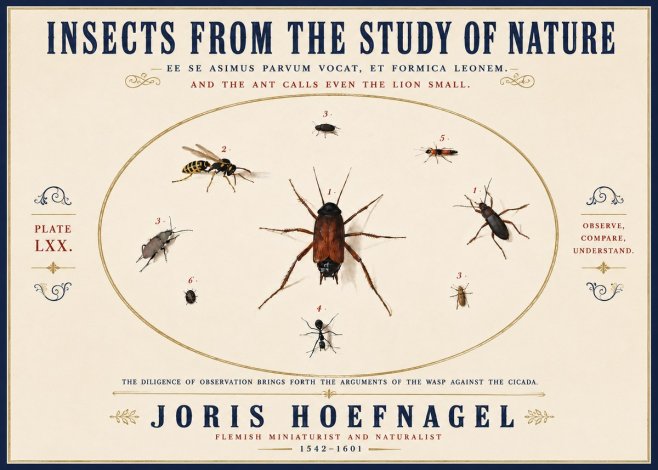 Joris Hoefnagel Insects from the Study of Nature No6 - Juliste