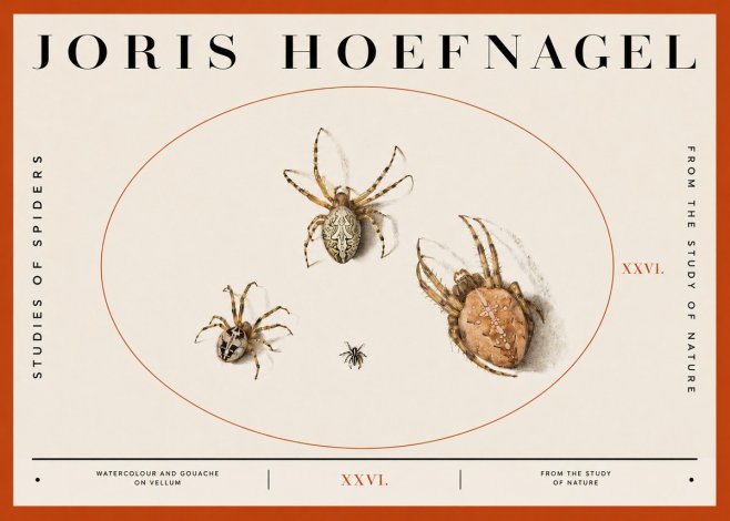 Joris Hoefnagel Studies of Spiders III No2 - Juliste