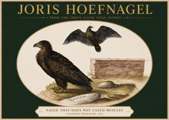 Joris Hoefnagel Eagle That Does Not Catch Muscles No3 - Juliste