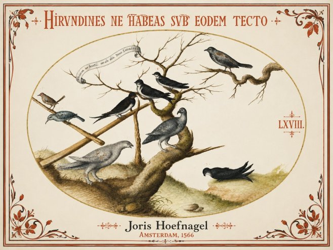 Joris Hoefnagel Birds Study No4 - Juliste