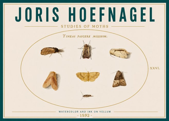 Joris Hoefnagel Studies of Moths II No6 - Juliste