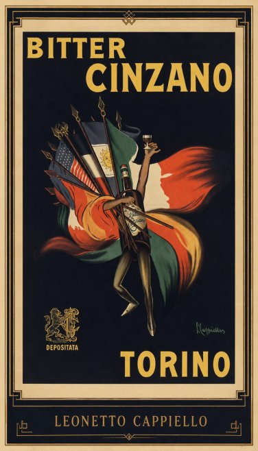 Leonetto Cappiello Bitter Cinzano Torino No1 - Juliste