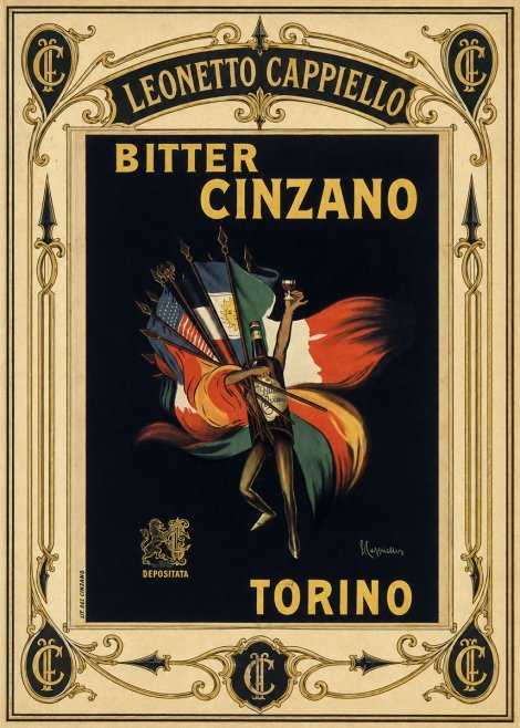 Leonetto Cappiello Bitter Cinzano Torino No4 - Juliste