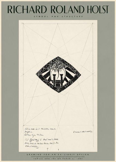 Richard Roland Holst Design for Ex Libris No2 - Juliste