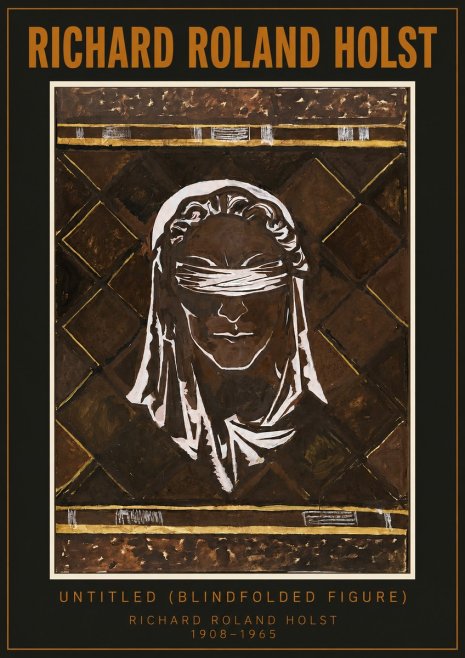 Richard Roland Holst Untitled (Blindfolded Figure) No2 - Juliste