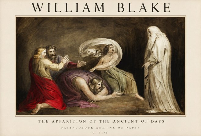 William Blake The Apparition of the Ancient of Days No1 - Juliste