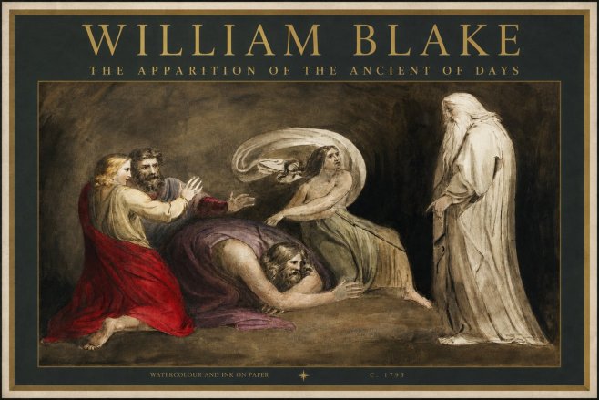 William Blake The Apparition of the Ancient of Days No2 - Juliste