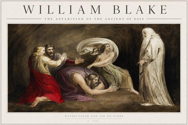 William Blake The Apparition of the Ancient of Days No3 - Juliste