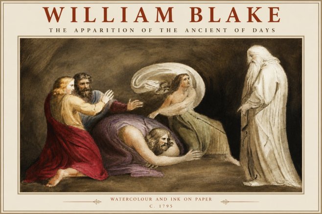 William Blake The Apparition of the Ancient of Days No4 - Juliste