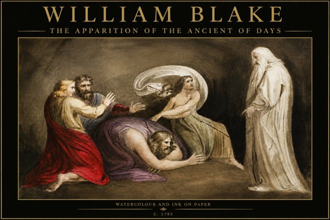 William Blake The Apparition of the Ancient of Days No5 - Juliste