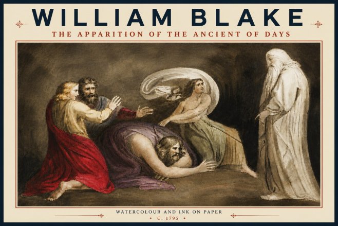 William Blake The Apparition of the Ancient of Days No6 - Juliste