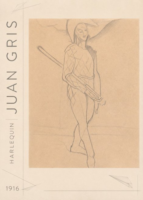 Juan Gris Harlequin No3 - Juliste