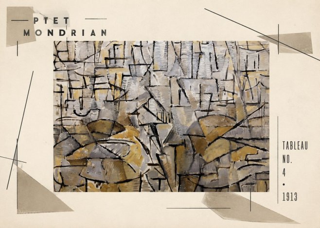 Piet Mondrian Tableau No. 4 No3 - Juliste