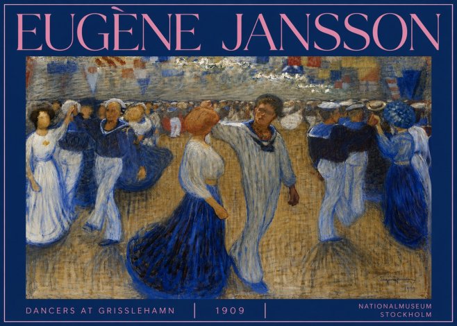 Eugène Jansson Dancers at Grisslehamn No3 - Juliste