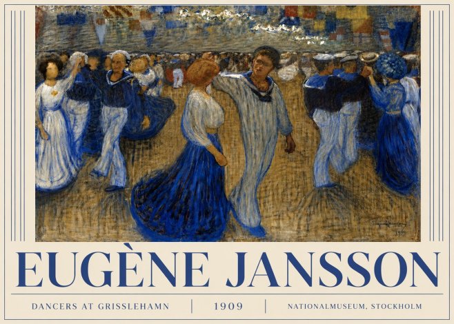 Eugène Jansson Dancers at Grisslehamn No4 - Juliste