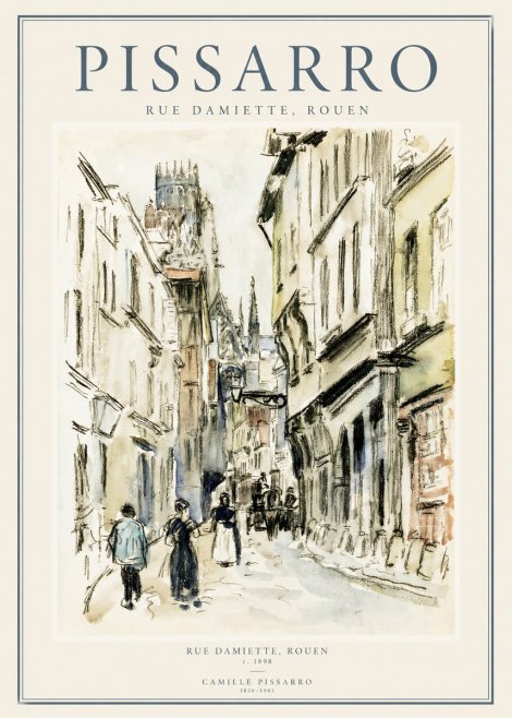 Pissarro Rue Damiette, Rouen No1 - Juliste