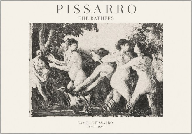 Pissarro The Bathers No1 - Juliste