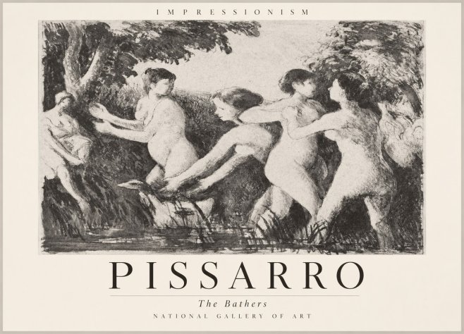 Pissarro The Bathers No2 - Juliste