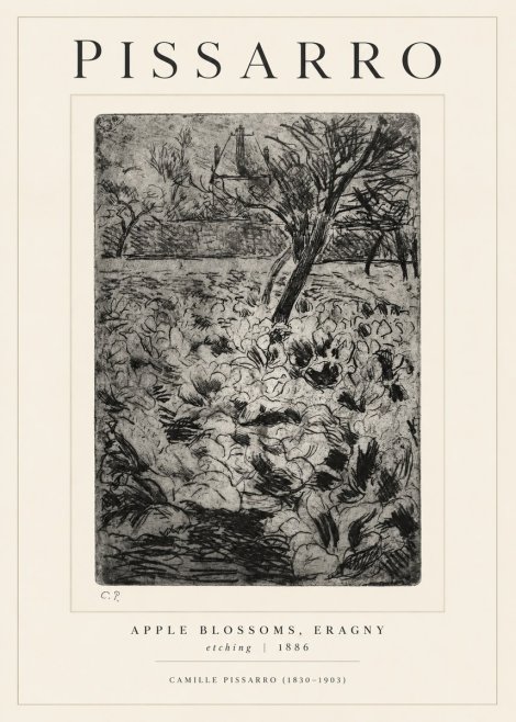 Pissarro Apple Blossoms, Eragny No1 - Juliste