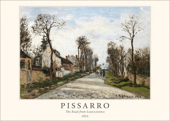 Pissarro The Road from Louveciennes I No1 - Juliste