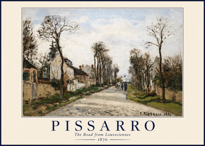 Pissarro The Road from Louveciennes I No2 - Juliste