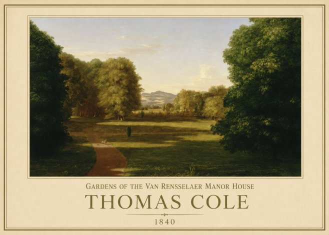 Thomas Cole Gardens of the Van Rensselaer Manor House No1 - Juliste
