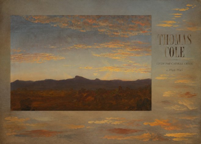 Thomas Cole Study for Catskill Creek I No5 - Juliste