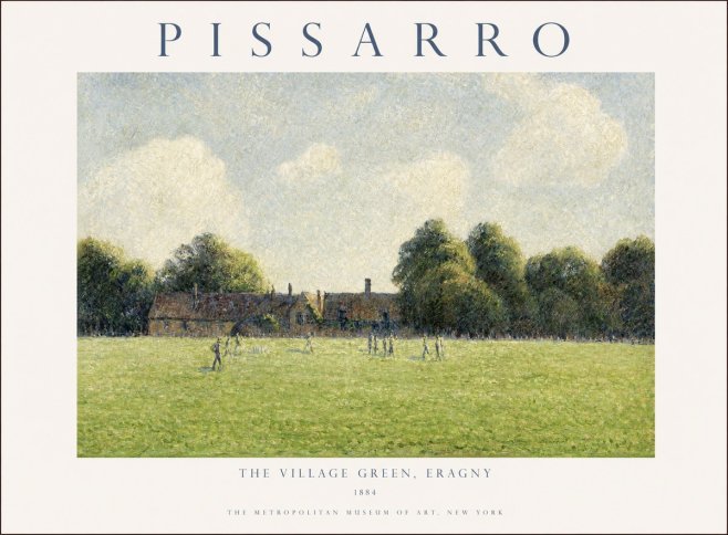 Pissarro The Village Green, Eragny No1 - Juliste