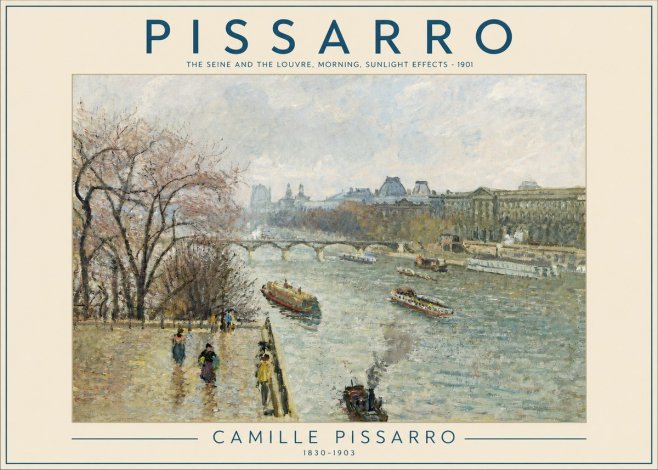 Pissarro The Seine and the Louvre, Morning, Sunlight Effects - 1901 No2 - Juliste