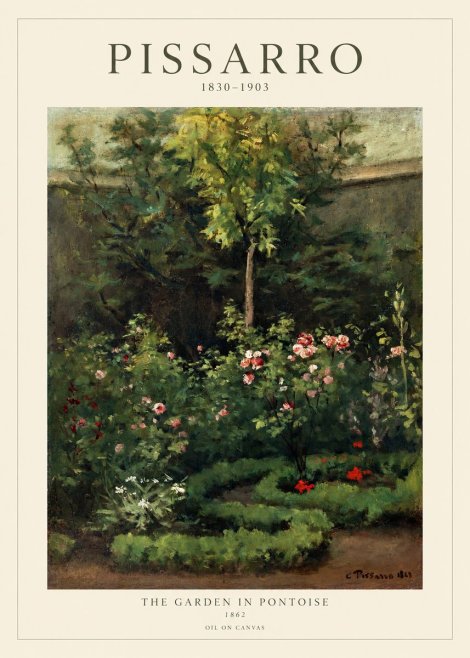 Pissarro The Garden in Pontoise No1 - Juliste