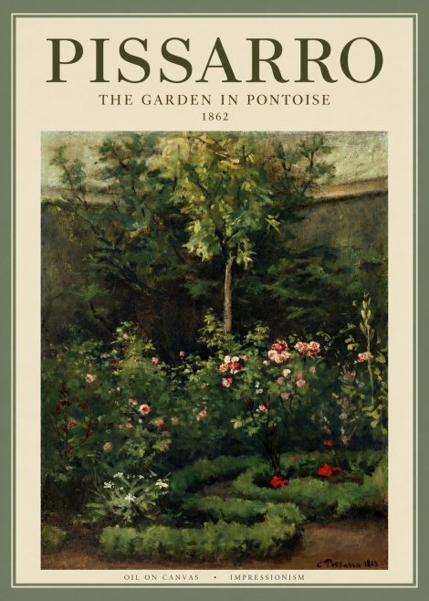 Pissarro The Garden in Pontoise No2 - Juliste
