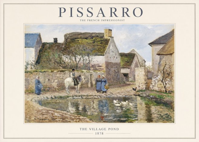 Pissarro The Village Pond No1 - Juliste