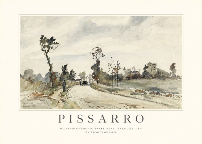 Pissarro Souvenir of Louveciennes, Near Versailles - 1871 No1 - Juliste