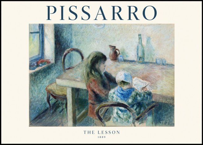 Pissarro The Lesson No1 - Juliste